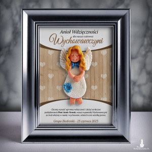 Ramka z aniołkiem - prezent dla wychowawczyni na zakończenie roku