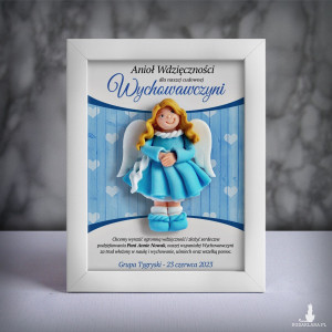 Ramka z aniołkiem - prezent dla wychowawczyni na zakończenie roku