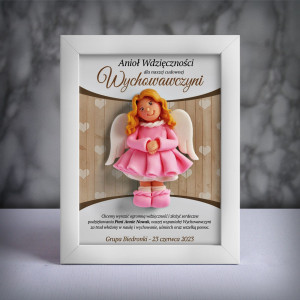 Ramka z aniołkiem - prezent dla wychowawczyni na zakończenie roku