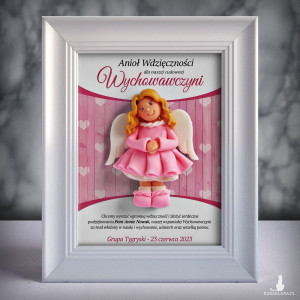Ramka z aniołkiem - prezent dla wychowawczyni na zakończenie roku