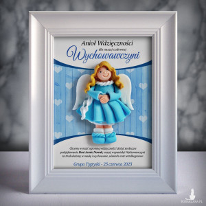 Ramka z aniołkiem - prezent dla wychowawczyni na zakończenie roku