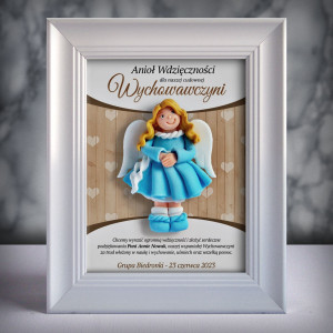Ramka z aniołkiem - prezent dla wychowawczyni na zakończenie roku