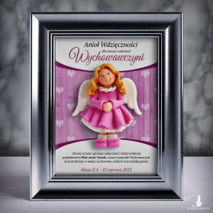 Ramka z aniołkiem - prezent dla wychowawczyni na zakończenie roku
