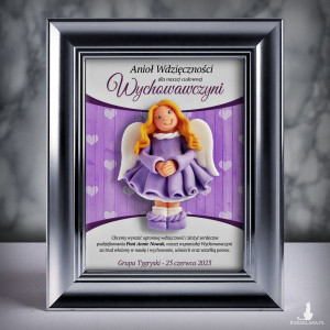 Ramka z aniołkiem - prezent dla wychowawczyni na zakończenie roku