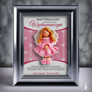 Ramka z aniołkiem - prezent dla wychowawczyni na zakończenie roku