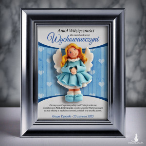 Ramka z aniołkiem - prezent dla wychowawczyni na zakończenie roku