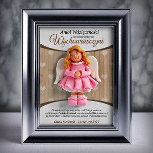 Ramka z aniołkiem - prezent dla wychowawczyni na zakończenie roku