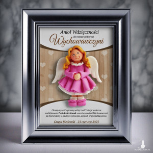 Ramka z aniołkiem - prezent dla wychowawczyni na zakończenie roku