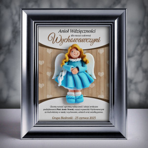 Ramka z aniołkiem - prezent dla wychowawczyni na zakończenie roku