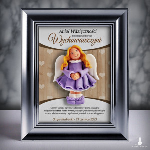 Ramka z aniołkiem - prezent dla wychowawczyni na zakończenie roku