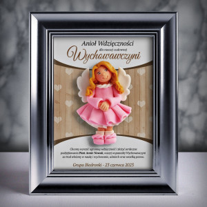 Ramka z aniołkiem - prezent dla wychowawczyni na zakończenie roku