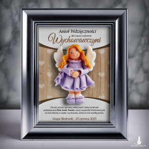 Ramka z aniołkiem - prezent dla wychowawczyni na zakończenie roku