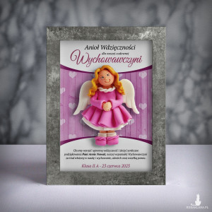 Ramka z aniołkiem - prezent dla wychowawczyni na zakończenie roku