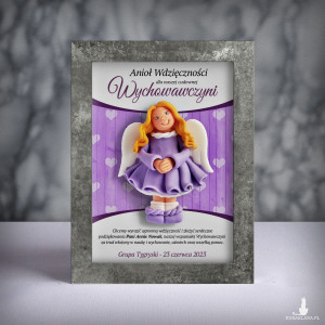 Ramka z aniołkiem - prezent dla wychowawczyni na zakończenie roku