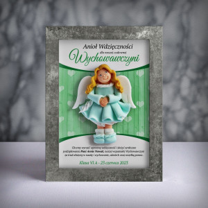 Ramka z aniołkiem - prezent dla wychowawczyni na zakończenie roku