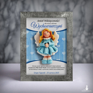 Ramka z aniołkiem - prezent dla wychowawczyni na zakończenie roku