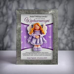 Ramka z aniołkiem - prezent dla wychowawczyni na zakończenie roku