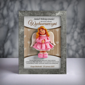 Ramka z aniołkiem - prezent dla wychowawczyni na zakończenie roku