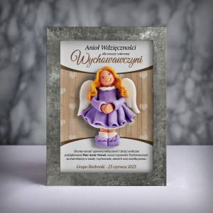 Ramka z aniołkiem - prezent dla wychowawczyni na zakończenie roku