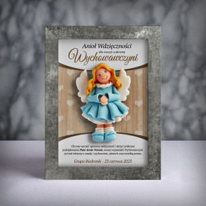 Ramka z aniołkiem - prezent dla wychowawczyni na zakończenie roku
