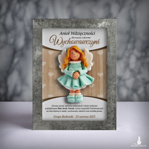 Ramka z aniołkiem - prezent dla wychowawczyni na zakończenie roku