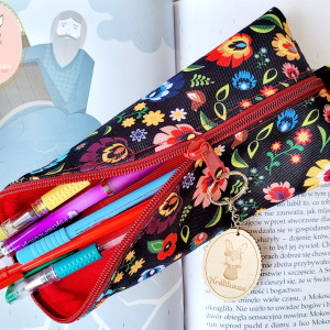 Wodoodporny piórniczek/kosmetyczka/etui na okulary: folk łowicki