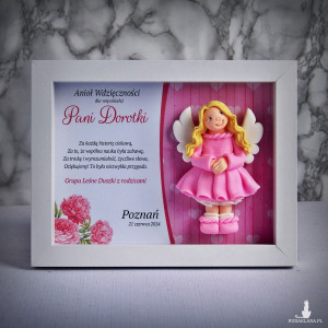 Ramka z aniołkiem - prezent dla wychowawczyni na zakończenie roku