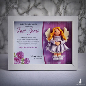 Ramka z aniołkiem - prezent dla wychowawczyni na zakończenie roku