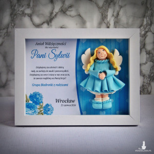 Ramka z aniołkiem - prezent dla wychowawczyni na zakończenie roku