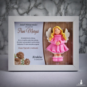 Ramka z aniołkiem - prezent dla wychowawczyni na zakończenie roku