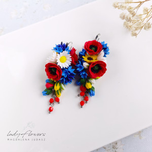 Kolczyki z polnymi kwiatami