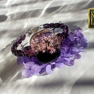 Lilly - bransoleta z żywicy i koralików