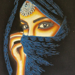 Obraz, 35x50cm, Beduinka, Płótno Faraońskie, Egipt, 100% oryginalny,