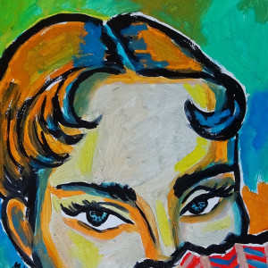 obraz olejny kolorowy dama hrabianka wojna i pokój