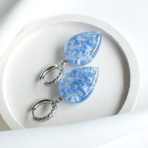 Kolczyki z niezapominajkami