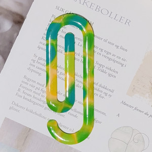 zakładka do książki spinacz, zieleń multikolor + GRATIS!