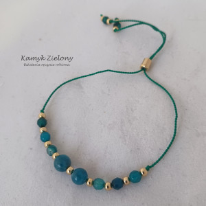 Bransoletka z kamieni naturalnych - agat morski