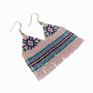 KOLCZYKI BOHO - LILA #774