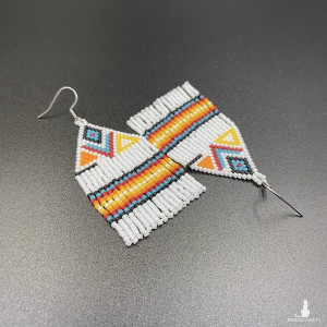 KOLCZYKI BOHO - BIAŁE #775