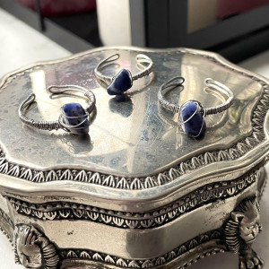 pierścionek SODALIT stal chirurgiczna