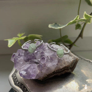 pierścionki ZIELONY AWENTURYN stal chirurgiczna (opis)