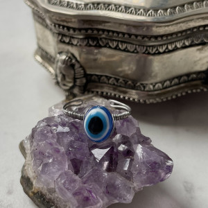 pierścionek z okiem proroka regulowany