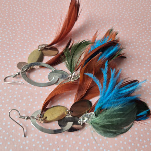 Kolczyki lekkie piora