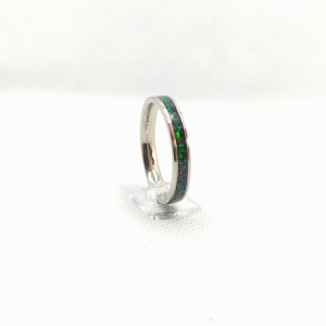 Pierścionek z Szafirowym Opalem