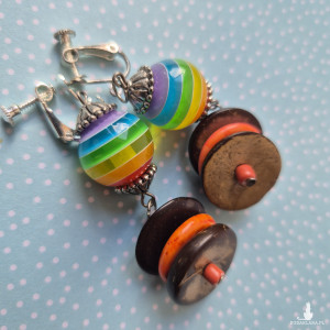 Klipsy tęczowe lekkie