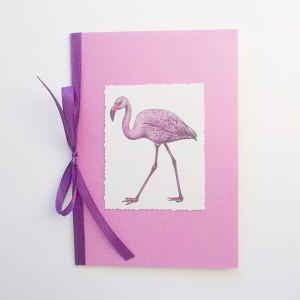 różowa kartka okolicznościowa, flaming kartka bez życzeń, kartka z flamingiem, kartka na różne okazje, kartka na 18, kartka na wieczór panieński, kartka dla dziewczynki, kartka  z ptaszkiem