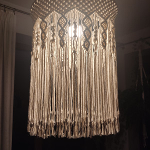 Abażur w stylu Boho w kolorze naturalnym