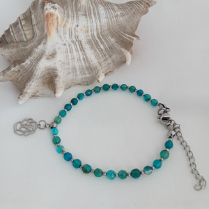 Bransoletka z kamieni naturalnych - agat morski