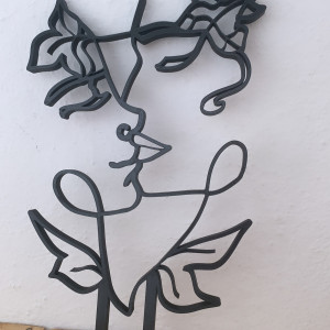 Dekoracyjna podpórka do kwiatów pocałunek ozdoba roślinna