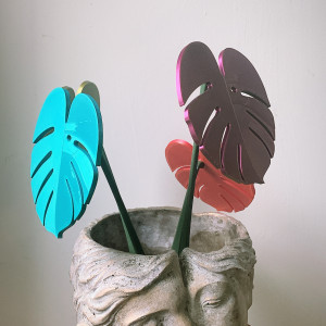 Tęczowa wieczna monstera variegata podkładka pod kubek